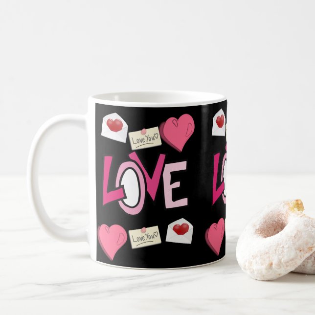 Caneca De Café Dia de os namorados Mug (Com Donut)