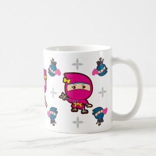 Caneca De Café Dia de os namorados Ninja Girl