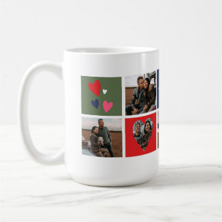 Caneca De Café Dia de os namorados Personalizado de Colagem de Fo