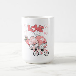 Caneca De Café Dia de os namorados Preto Moderno Rosa