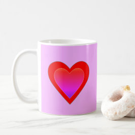 Caneca De Café Dia de os namorados Púrpura Vermelho Cor-de-Rosa d