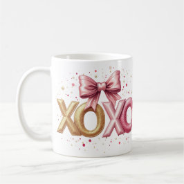 Caneca De Café Dia de os namorados rosa XOXO namorados