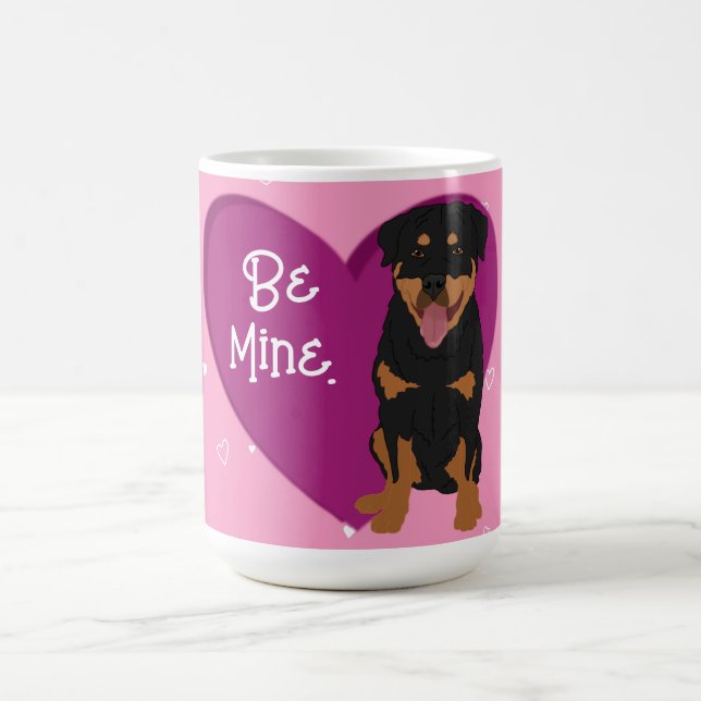 Caneca De Café Dia de os namorados Rottweiler (Centro)