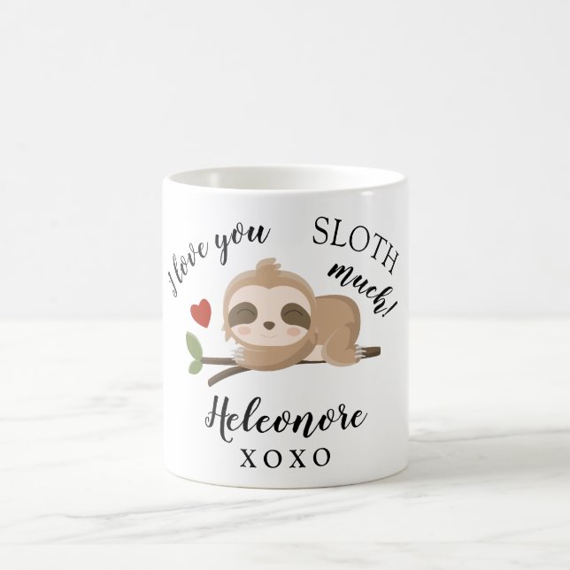 Caneca De Café Dia de os namorados Sloth Mug (Centro)