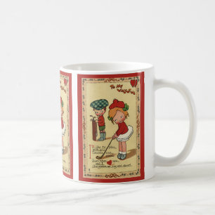 Caneca De Café Dia de os namorados Vintage Cute, Crianças Esporti