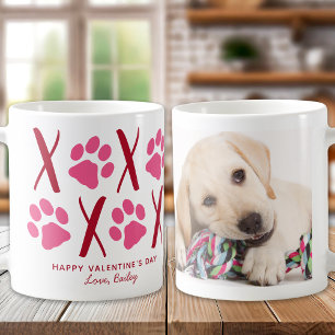 Caneca De Café Dia de os namorados XOXO Cute Pet Puppy Dog Foto