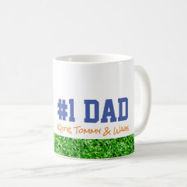 Caneca De Café Dia de os pais 1 Crianças PAIS Nomes Gravam Divert