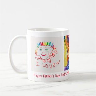 Caneca De Café Dia de os pais 3 Foto de arte personalizada de cri