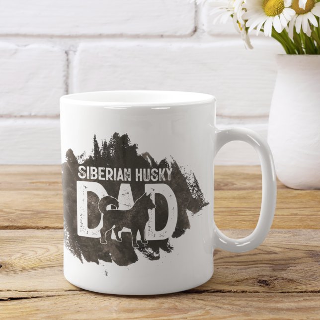 Caneca De Café Dia de os pais de feno-Pai siberiano (Criador carregado)