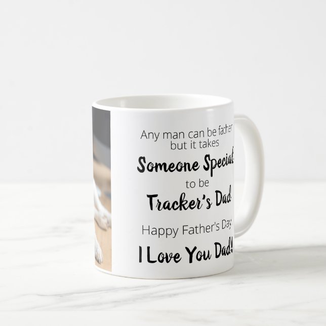 Caneca De Café Dia de os pais de Fotografias Pet Personalizadas d (Frente Esquerda)