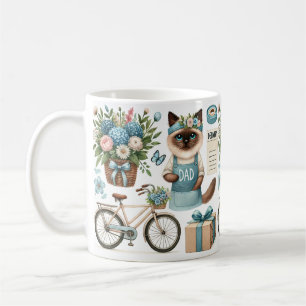 Caneca De Café Dia de os pais de gatinhos de gato deseja Pais de