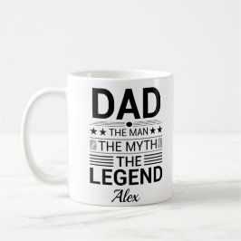 Caneca De Café Dia de os pais de Nome Personalizado