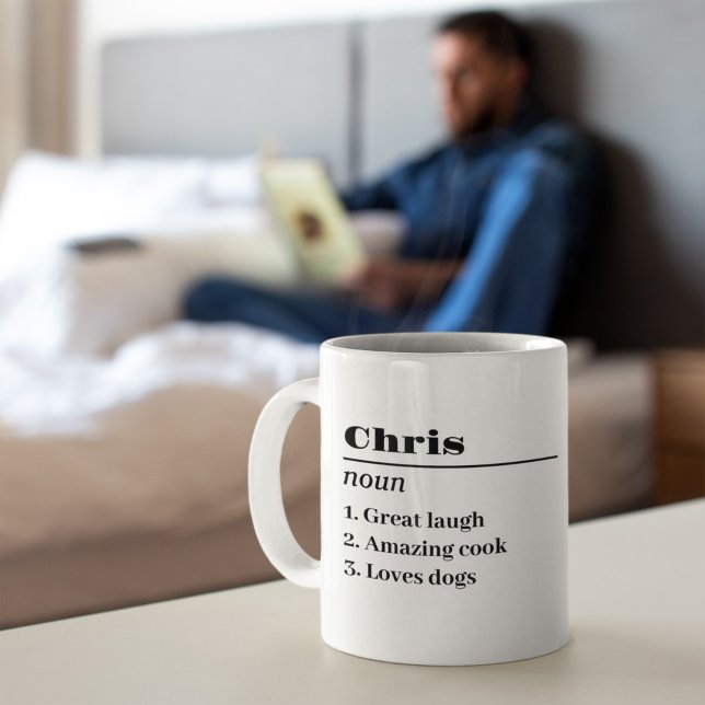 Caneca De Café Dia de os pais de Pai de Definição de Nome Persona (Criador carregado)