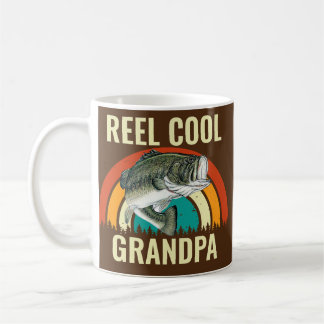 Caneca De Café Dia de os pais de pesca do vovô legal da Reel