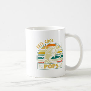 Caneca De Café Dia de os pais De Pesca Legal Da Vintage Reel Para