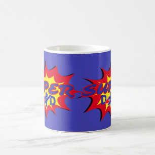 Caneca De Café Dia de os pais de quadrinhos do Pai Super Hero