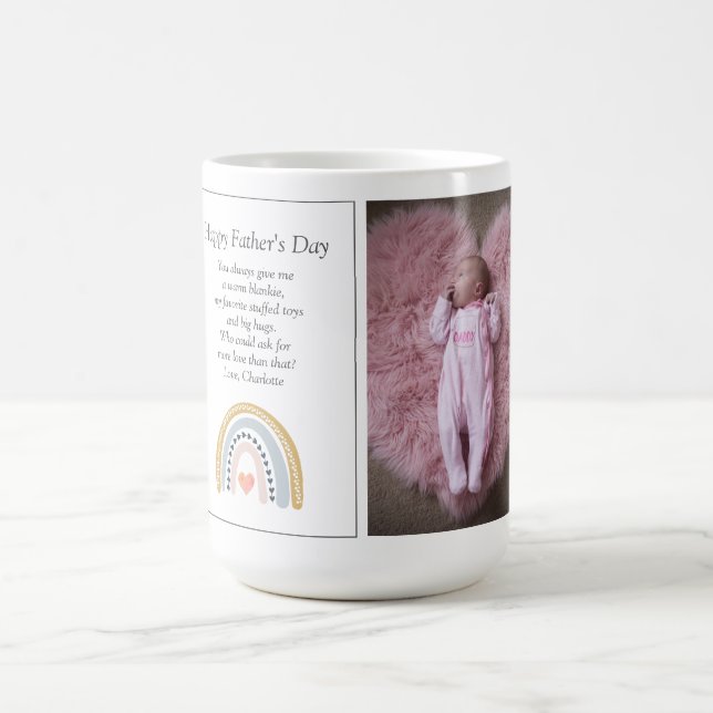 Caneca De Café Dia de os pais De Texto E Foto Para Bebês Personal (Centro)