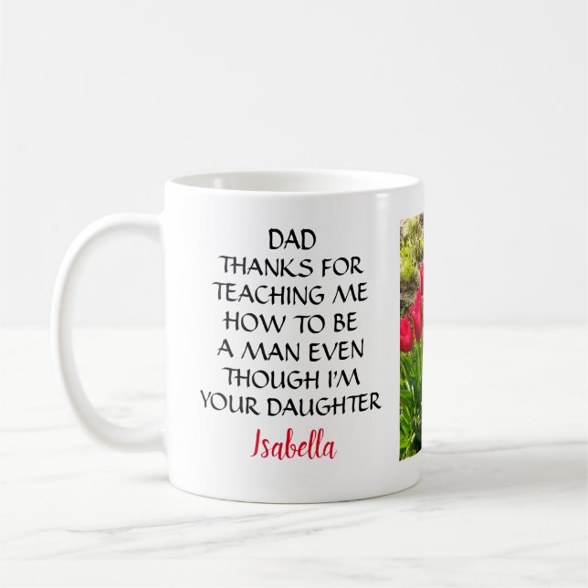 Caneca De Café Dia de os pais Engraçada Da Filha (Esquerda)