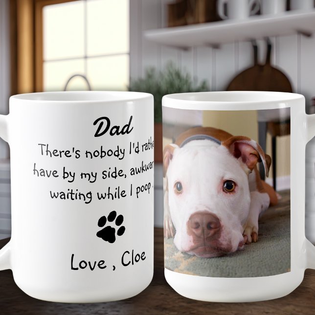 Caneca De Café Dia de os pais Engraçado Pai Cachorro - Pai Cachor (Criador carregado)