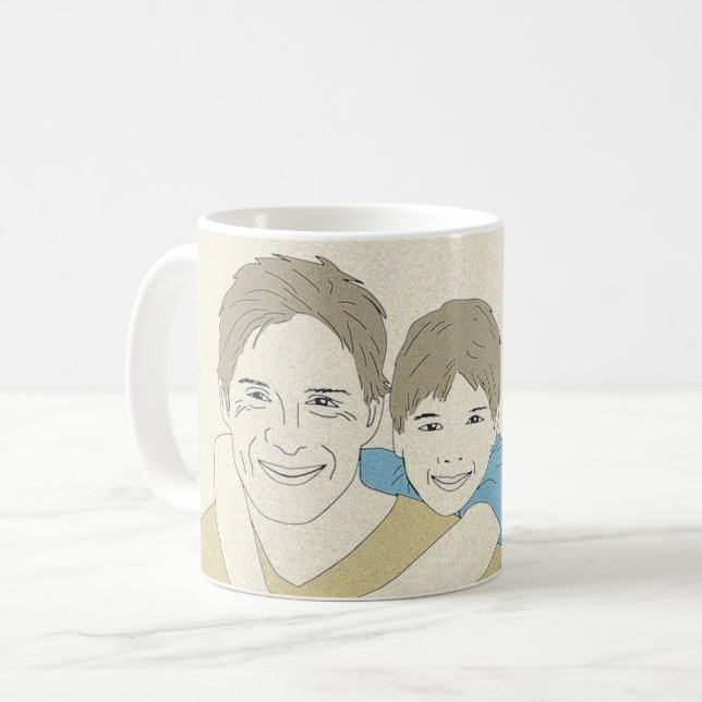 Caneca De Café Dia de os pais feliz (Frente Esquerda)