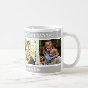Caneca De Café Dia de os pais Feliz, Melhor Pai De 4 Fotografias