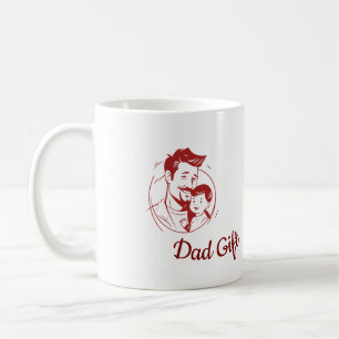 Caneca De Café Dia de os pais Love - Pai e Bebê-Embraço Silhouett