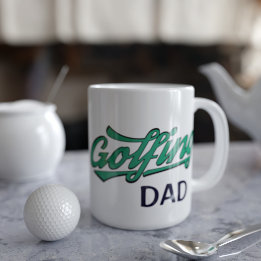 Caneca De Café Dia de os pais moderno Coffee Mug para Pai Golfer