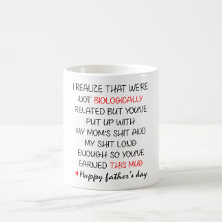 Caneca De Café Dia de os pais Não Biologicamente Relacionado