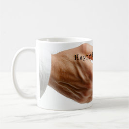 Caneca De Café Dia de os pais, Pai e Filho Adorando Mãos