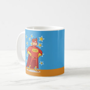 Caneca De Café Dia de os pais Super Herói de Nome Personalizado