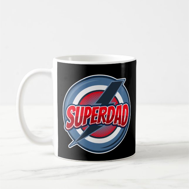 Caneca De Café Dia de os pais Superdad para super pai (Esquerda)