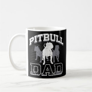 Caneca De Café Dia de os pais Vintage Pitbull Amplia o Pai Pitbul