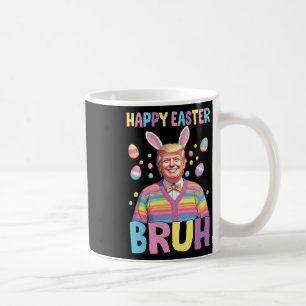 Caneca De Café Dia de Páscoa Bruh Coelho Engraçado Coelho Feliz P