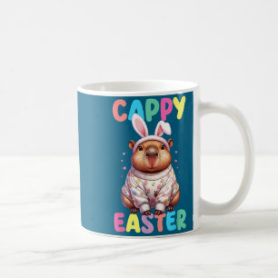 Caneca De Café Dia de Páscoa engraçado do capivara meme feliz pás