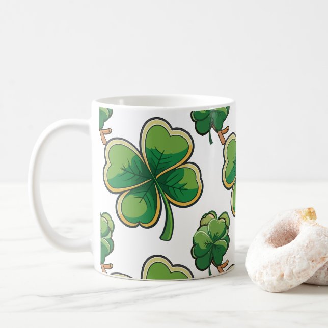 Caneca De Café Dia de Patrick e 4 de julho de Celebração (Com Donut)