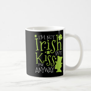 Caneca De Café Dia de Patrick Não sou Irlandês, mas Me Beije Mesm