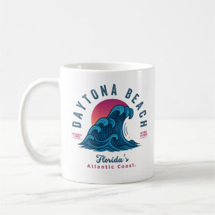 CANECA DE CAFÉ DIA DE PRAIA DE DAYTONA FLÓRIDA FÉRIAS DE ONDAS DE