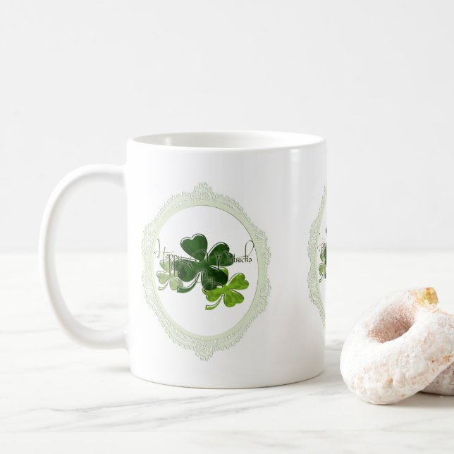 Caneca De Café Dia de São Patrício (Com Donut)