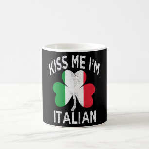 Caneca De Café dia de são patrício beije-me sou italiano