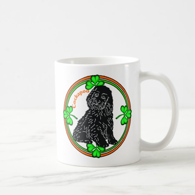 Caneca De Café Dia de São Patrício de Cockapoo (Direita)