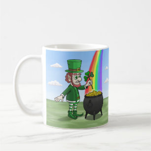 Caneca De Café Dia de São Patrício dos Leprechauns