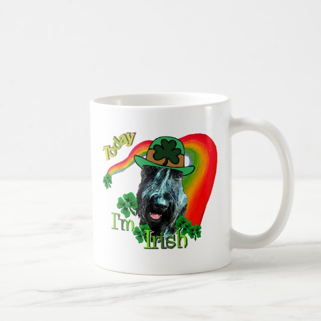 Caneca De Café Dia de São Patrício Giant Schnauzer (Direita)