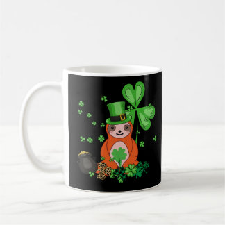 Caneca De Café Dia de São Patrício Preguiçoso C-Shamrock de Lama