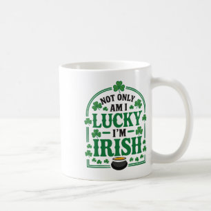 Caneca De Café Dia de São Patrício Shamrock Irlandês Travessura I
