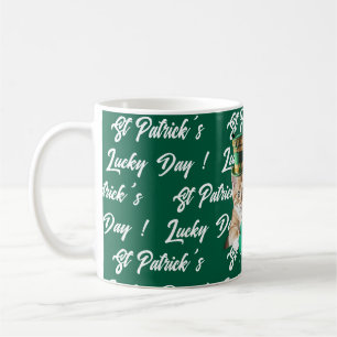 Caneca De Café Dia de São Patrício Sorte Dia Chapéu de Leprechaun
