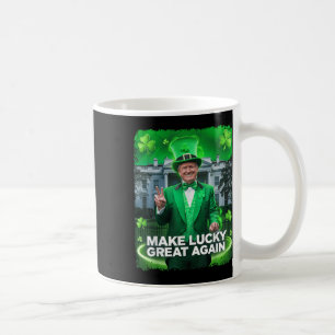Caneca De Café Dia de São Patrício Trump Leprechaun Hat Torna Sor