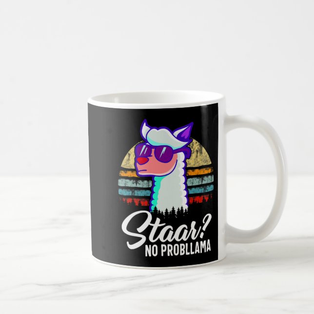 Caneca De Café Dia de Teste do Texas Llama Alpaca Para Estudantes (Direita)