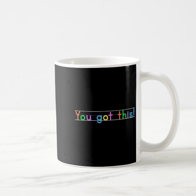 Caneca De Café Dia de Teste Você Conseguiu! Professor Motivaciona (Direita)