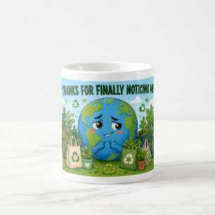 Caneca De Café Dia Divertido da Terra Eco Planeta