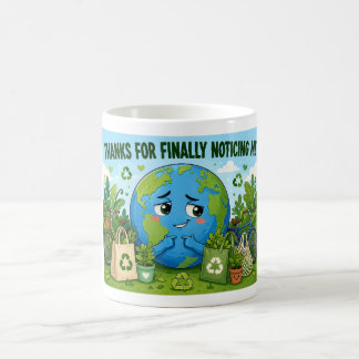 Caneca De Café Dia Divertido da Terra Eco Planeta